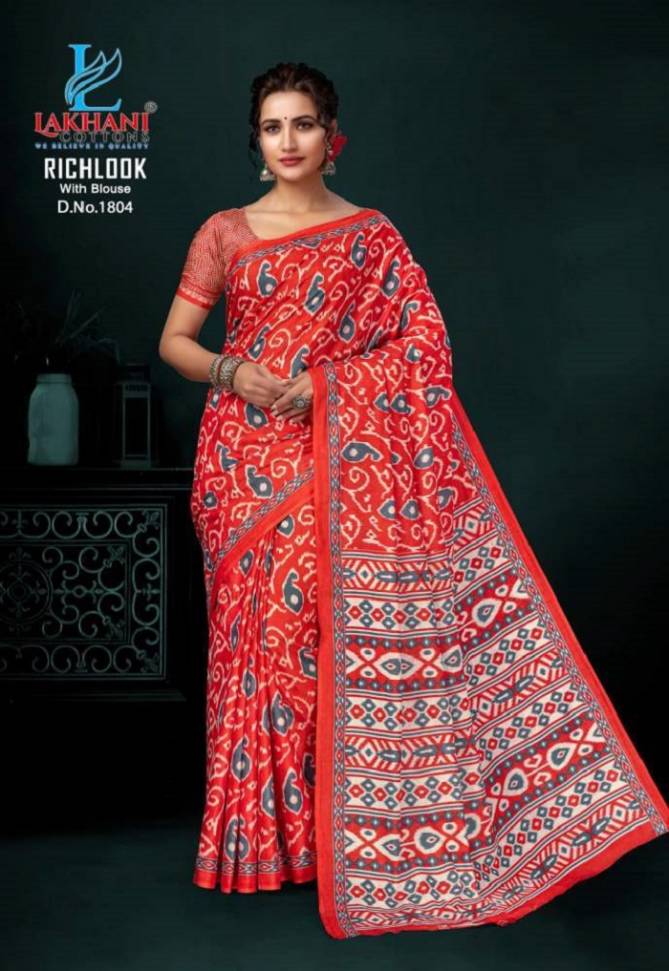 Rich Look Vol 18 By Lakhani Cotton Printed Saree Wholesale Clothing Suppliers In India
